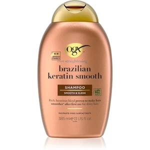 OGX Brazilian Keratin Smooth uhladzujúci šampón na lesk a hebkosť vlasov 385 ml