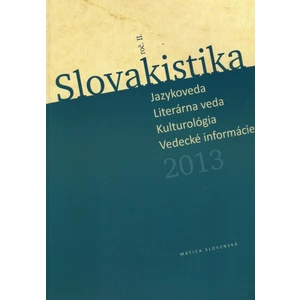 Slovakistika 2013 - Sedlák Imrich