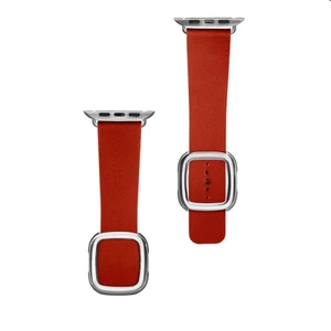 Kožený řemínek COTEetCI Nobleman Leather Magnetic Closure Band pro Apple Watch 42/44mm, červená