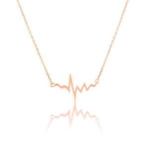 JVD Módní bronzový náhrdelník EKG křivka SVLN0016SH2RO45