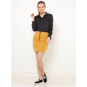 Mustard sheath skirt CAMAIEU - Women