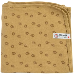 Lodger Dreamer Nomad Rib Print pletená deka pro děti Honey 100x100 cm