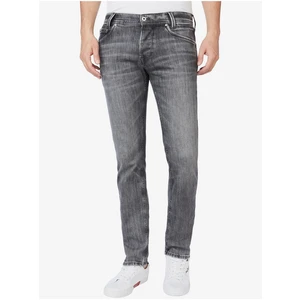 Šedé pánské slim fit džíny Pepe Jeans Stanley - Pánské