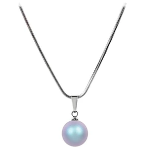 Levien Půvabný náhrdelník s perličkou Pearl Iridescent Light Blue