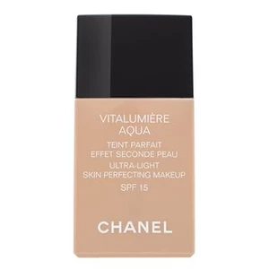 Chanel Vitalumière Aqua ultra lehký make-up pro zářivý vzhled pleti odstín 22 Beige Rosé SPF 15 30 ml