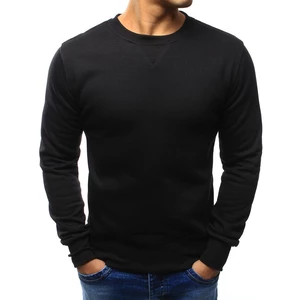 Black men's sweatshirt without hood BX4835