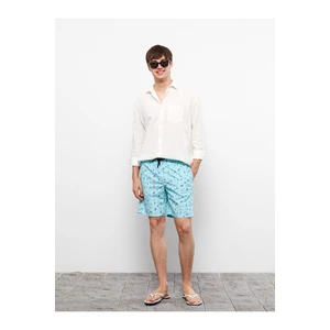 LC Waikiki Knee-Length Men's Patterned Beach Shorts