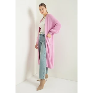 Lafaba Women's Lilac Balloon Sleeve Long Knitwear Cardigan