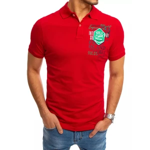Red polo shirt with print Dstreet PX0367