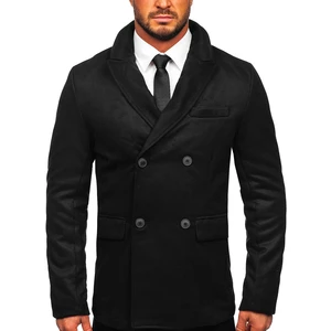 Čierny pánsky zimný kabát Bolf 79B3