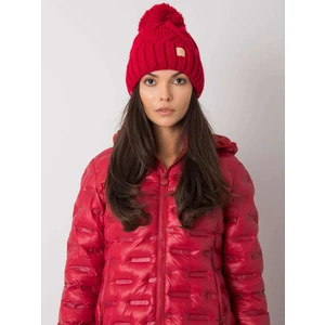 Red insulated winter hat