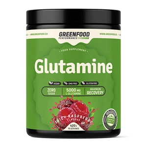 GREENFOOD NUTRITION Performance glutamine šťavnatá malina 420 g