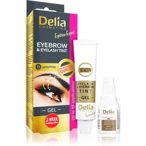 Delia Cosmetics Eyebrow Expert farba na obočie a mihalnice s aktivátorom odtieň 1.1. Graphite 2 x 15 ml