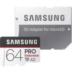 Pamäťová karta micro SDXC, 64 GB, Samsung Pro Endurance, Class 10, UHS-I, vr. SD adaptéru, podpora videa 4K
