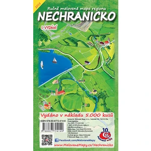 Nechranicko - Ručně malovaná mapa