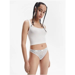 Bílé dámské krajkové kalhotky Calvin Klein Underwear - Dámské