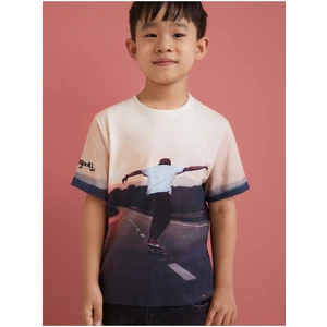Light pink boys T-shirt Desigual Kiwi - Boys