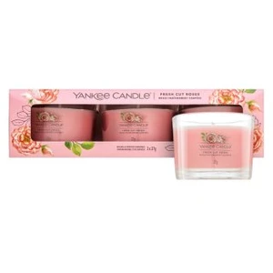 YANKEE CANDLE Votivní svíčka Fresh Cut Roses 3 x 37 g