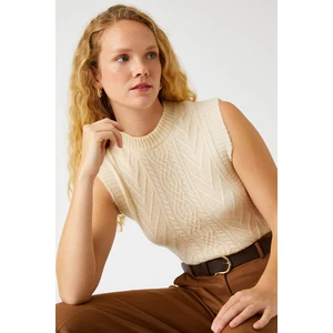 Koton Sweater Vest - Beige - Regular fit