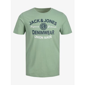 Jack&Jones Pánské triko JJELOGO Regular Fit 12220500 Granite Green M