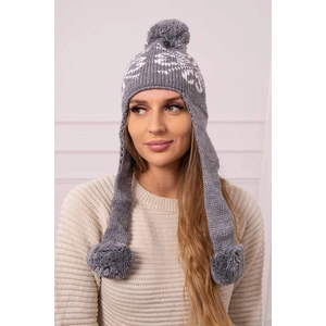 Ladies beanie Balbina K381 dark gray