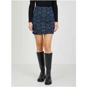 Dark blue Women's Patterned Mini Skirt ORSAY - Women