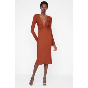 Trendyol Dress - Brown - Bodycon