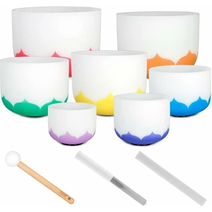 Sela Crystal Singing Bowl Set Frosted 432Hz