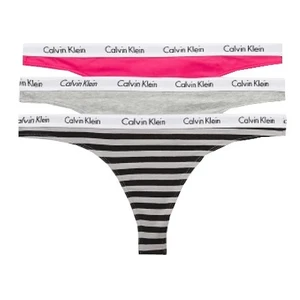 Calvin Klein 3 PACK - dámská tanga PLUS SIZE QD3800E-658 3XL