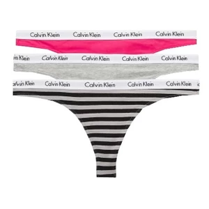 Calvin Klein 3 PACK - dámske tangá PLUS SIZE QD3800E -658 3XL