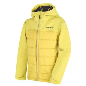 Husky Swany K 134, lime green Dětská softshell plněná bunda