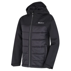 Husky Swany K 134, black Dětská softshell plněná bunda