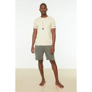 T-shirt da uomo Trendyol TMNSS22PT0207/BEİGE