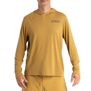 Adventer & fishing Hoodie Functional Hooded UV T-shirt Sand L