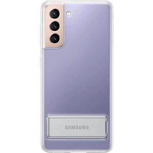 Zadný kryt na Samsung S21, integrovaný stojanček, priehľadný
