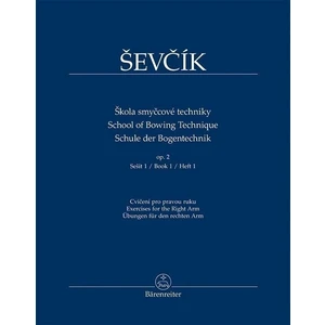 Otakar Ševčík Škola smyčcové techniky op. 2, Sešit 1 - Cvičení pro pravou ruku Noty