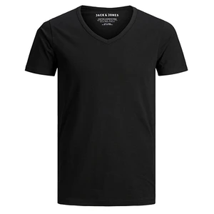 Jack&Jones Pánské triko JJEBASIC V-NECK TEE 12059219 BLACK XXL