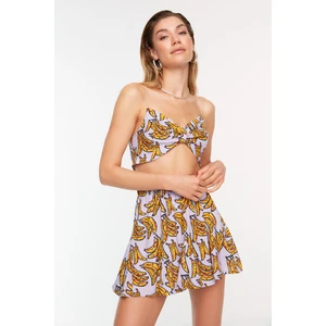 Trendyol Fruit Patterned Blouse-Skirt Set