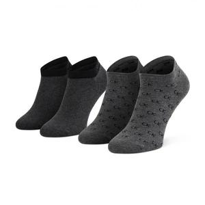 2PACK men's socks Calvin Klein low gray (701218715 002)
