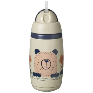Tommee Tippee Superstar Insulated Straw termohrnček s rúrkou pre deti 12m+ Grey 266 ml