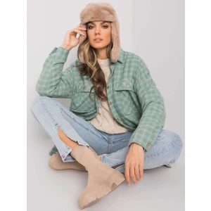 Ayla RUE PARIS green checked women's shirt