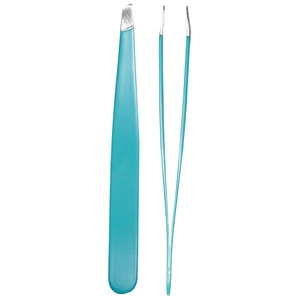 DuKaS Solista 184 pinzeta so zošikmeným koncom Stainless Turquoise 9,5 cm