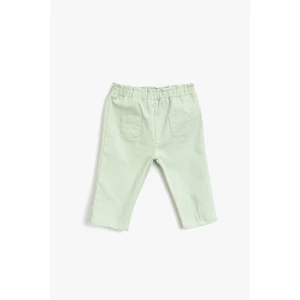 Koton Baby Girl Green Pocket Elastic Waist Trousers