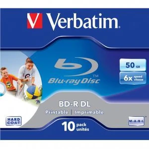 Verbatim BD-R, Dual Layer Printable, 50GB, jewel box, 43736, 6x, cena za 1 ks