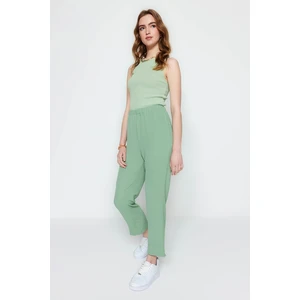 Trendyol Green Woven High Waist Trousers