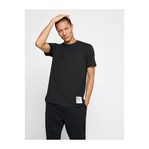 Koton Basic T-Shirts with Labels Printed on Crew Neck