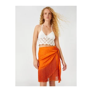 Koton Melis Agazat X - Fringed Tie Mini Skirt