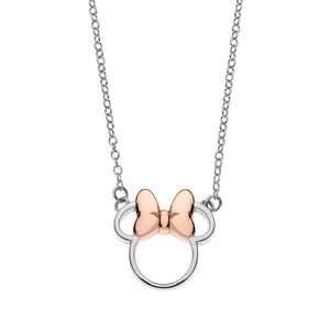 Disney Slušivý strieborný bicolor náhrdelník Minnie Mouse N900521TL-16