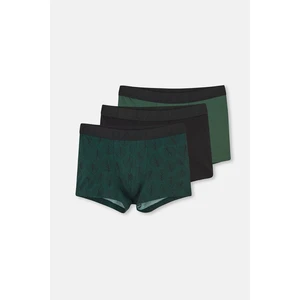 Dagi Green 3-pack Jacquard Elastic Cotton Boxer