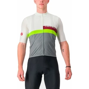 Castelli A Blocco Jersey Ivory/Bordeaux-Electric Lime-Sedona Sage XL